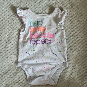 Nap, smile, be cute, repeat Onsie. 3-6 months